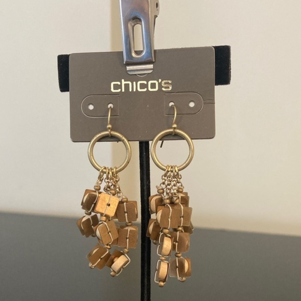 Chico's Gold Cluster Earrings